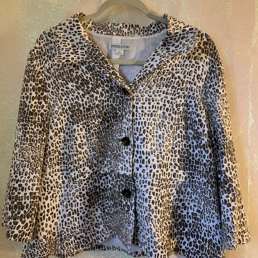 Leopard Pendleton Blazer
